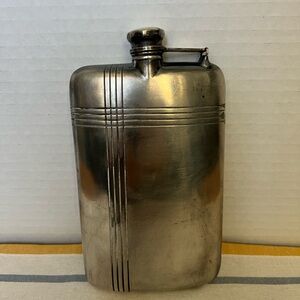 Antique Elgin E.A.M. Sterling Silver Flask